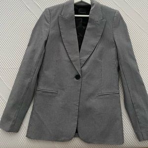 Black white checkered blazer